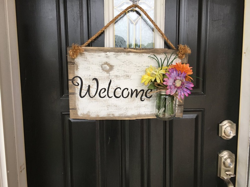Decorate Your House With Inspring Front Door Welcome Sign DIY Make It At Home!